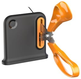 Fiskars Scherenschärfer, Ideal für rechtshändige Küchenscheren | Ergonomisches Design, Min. 55% recycelte Materialien, 80% recyceltes ABS-Gehäuse, Schwarz/Orange, 1081190