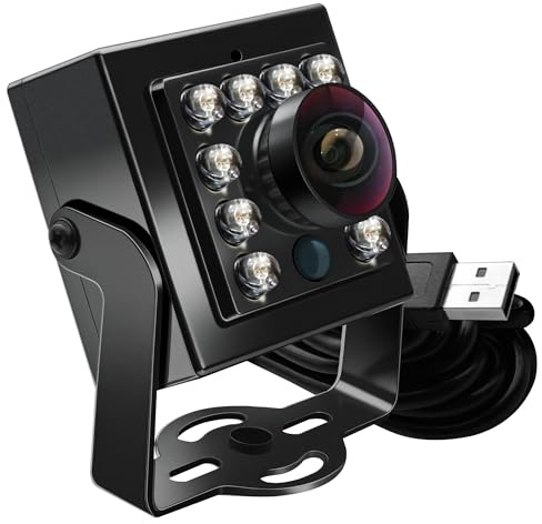 Svpro Cámara USB 1080P de visión diurna y nocturna para ordenador, 2 MP, conmutación automática de IR-Cut, grabación de imagen durante todo el día, USB 2.0, OV2710 Webcam Board con LED IR para Windows