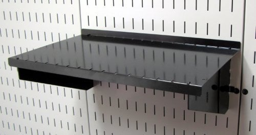 Wall Control (Black) ASM-SH-1609 B 23cm Deep Pegboard Shelf Assembly Pegboard Only, Black