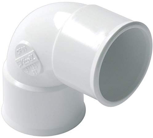 coude pvc - femelle / femelle - 87 degrés30 - diamètre 40 mm - nicoll ch88b - blanc