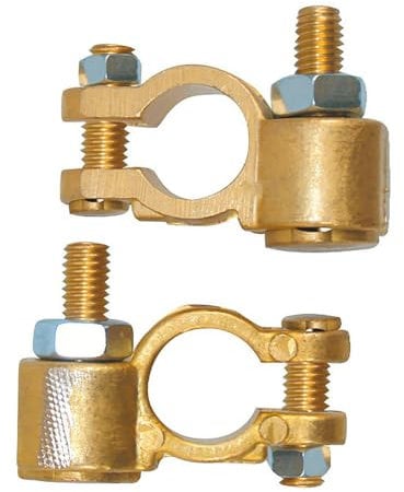 Cosses de batterie +/- bronze double serrage diesel X 2 - AUTOBEST