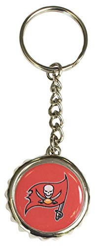 Pro Specialties Group NFL Tampa Bay Buccaneers Bottle Cap Keychain, Red, One Size