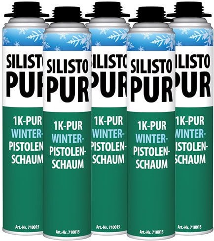 SILISTO 5 x 750 ml Hiver Coupe & PU remplissage Mousse expansive -10° traitable