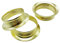 3x E27 Schraubring Ø 60mm Metall Gold | Messingfarbener Schraubring für Lampenfassungen | Ideal für Lampenschirme und Glaselemente