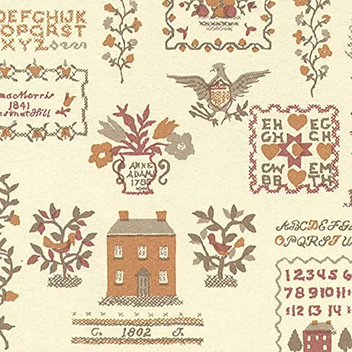 Melody Jane Puppenhaus Sampler Terrakotta Miniatur Druck Tapete 3 Sheets