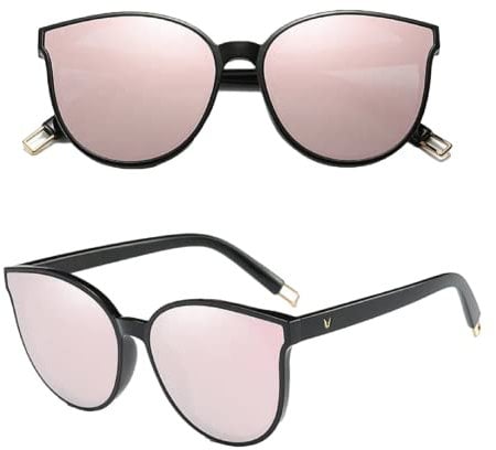 Gentle Monster No Name Ltd Damen-Sonnenbrille, verspiegelt, Katzenaugen, reflektierend, Retro-Stil, Rotgold