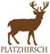kleb-Drauf® | 1 Platzhirsch | Kupfer - glänzend | Autoaufkleber Autosticker Decal Aufkleber Sticker | Auto Car Motorrad Fahrrad Roller Bike | Deko Tuning Stickerbomb Styling Wrapping