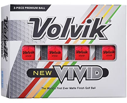 Volvik Vivid Golfbälle, mattrosa, Dutzend