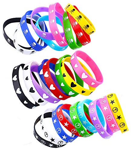 Integrity.1 Gummiarmbänder Armband,30 Stück Silikonarmbänder Armbänder,Nette Silikon Armbänder,Adult Gummi Armband,Leuchtendes Sportarmband,für Geburtstagsfeier, Nacht Party, Nachtlauf, Sport