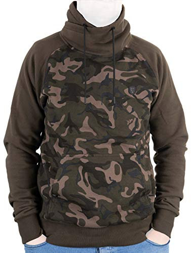 Fox Khaki/Camo High Neck Pullover - Angelpullover, Größe:XXL