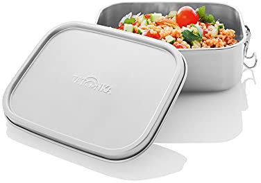 Tatonka Edelstahl Brotdose Lunch Box 1 800 ml Lock - Brotbox mit Bügelverschluss - unzerbrechlich, schadstofffrei, spülmaschinenfest, plastikfrei und BPA-frei - 0,8l