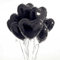 FVCENT 30 Stück Schwarz Herz Helium Luftballons Herzluftballons Heliumballon Folienballon Hochzeit Folienluftballon (Schwarz)