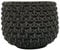 Nordring Retro Übertopf Vintage Pflanztopf für Zimmerplanzen Blumentopf Pino L (16,5 cm ø), schwarz, Keramik