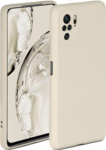ONEFLOW Soft Case für Redmi Note 10/Note 10S Hülle aus Silikon mit Kameraschutz, Silikonhülle mit erhöhtem Schutz fürs Display, Backcover Schutzhülle, weiche Handyhülle, Creme