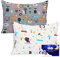 Kinder Kissenbezug 40 x 60 cm - Bio Baumwolle Kopfkissenbezug - Baby Kleinkind Kissen Kissenbezüge für Kinderwagen - babykissen bezug mit Umschlagverschluss süßes Muster