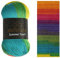 Wollbiene Summer Touch Batik 100 Gramm Wolle Mehrfarbig mit Farbverlauf, 100 Gramm merzerisierte Strickwolle Microfiber-Acryl (504 regenbogen 1)
