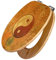 banjado Design WC Sitz Bambus Absenkautomatik 45,8x37,5cm / Toilettendeckel mit Absenkautomatik Holz/hochwertiger Bambus Klodeckel/WC-Sitz für gängigen Toiletten/Motiv Yin Yang