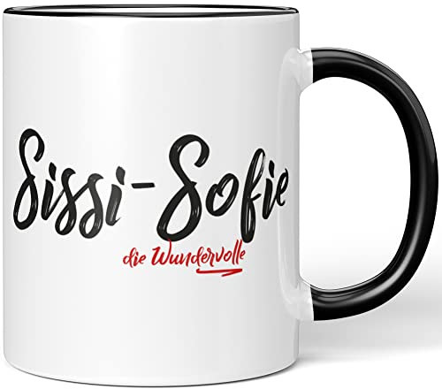 JUNIWORDS Tasse, Sissi-Sofie, die Wundervolle, Schwarz (5297689)