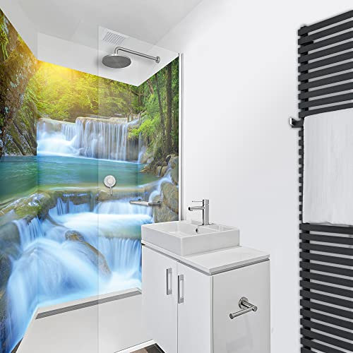 WANDFREUDE individuelle Duschrückwand Aluverbundplatte auf Maß (3 Stück - Thailand - Premium Matt Lack) – Dusche Wandverkleidung Duschwandverkleidung Duschrückwände