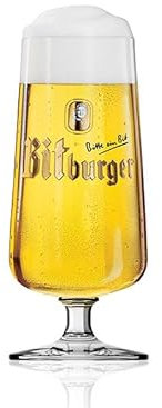 Bitburger Stemmed Chalice Beer Glass | 30cl - Half Pint - 0,3l | Official Merchandise | Perfect for Your Home bar or Mancave | 1 Glass