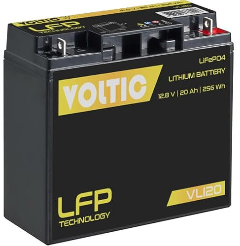 Voltima VLI20 12V LiFePO4 Lithium Versorgungsbatterie 20Ah mit App