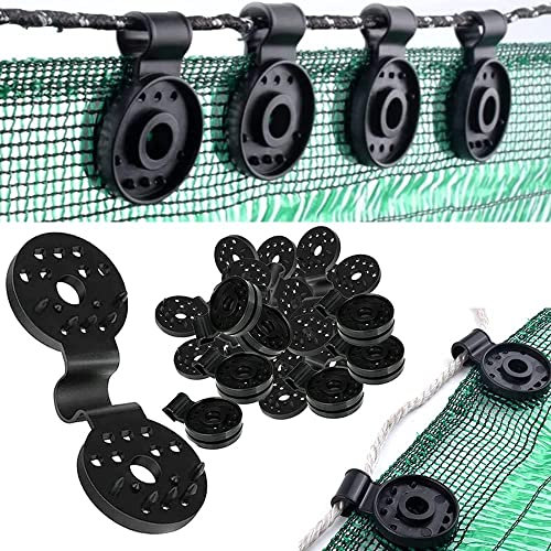 Fixation Toile Ombrage 50 Pièces,Clips de Fixations traités Anti-UV,Anti-Oxydation Fixation Brise Vue Résistance Intempéries, pour Filet D'ombrage,Tissu Coupe-Vent-2025 Modèle actualisé!
