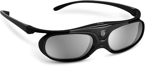 CASIRIS 3D-Brille, DLP Link 3D Brille Wiederaufladbar für 3D Beamer