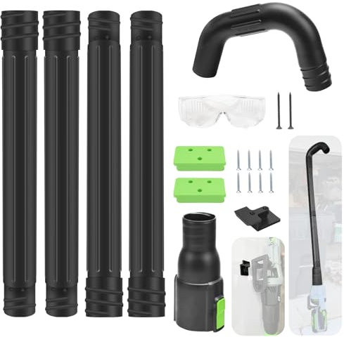 Kit de nettoyage de gouttière pour EGO 530CFM 580CFM 575CFM 650CFM 615CFM LBX6000 W/supports de batterie - Élimine facilement les feuilles et les débris des gouttières