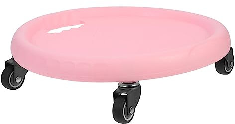 BESPORTBLE Bauchscheiben-Fitness-Drehbrett Fitnessgeräte Für Fitnessstudio Bauch-Fitness-Radplatte Bauchbrett Bauchplatte Rollenplatte Kunststoff Rosafarbenes Sport-Übungsrad