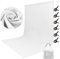 Oinvs White Backdrop, 1.8×2.8m Foldable Thick Cloth Photo Backdrop with 6 Clips and Bag for Photo Studio, Video Shooting, Live Streaming, Parties, Keying, Stage