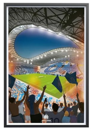 Sport à l'Affiche - Art Poster - Olympique de Marseille - Vélodrome Soir de Match 40x60 cm