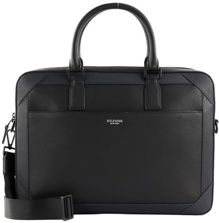 Tommy Hilfiger TH Saffiano Slim Computer Bag Black