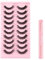 Kiusatig Ciglia Finte con Bond&Remover 10 Paia Volume Russo 3D Occhio di Gatto, Dieci Paia Ciglia Fluffy Russian Strip Lashes, Ciglia Finte Cat Eye Fatte a Mano（SJ23）