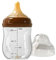 Biberons en verre, biberon pour bébé - Biberon d'allaitement de 160 ml avec tétine semblable à un sein,Biberons pour nouveau-nés pour bébés âgés de 0 à 6 mois, biberons à lait