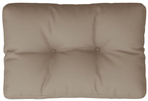 vidaXL Palettenkissen, Palettenpolster für Europaletten, Palettensofa Kissen Indoor Outdoor, Palettenauflage Rückenkissen, Taupe Stoff