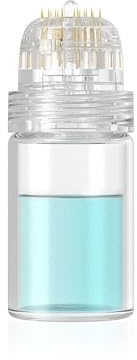 Hydra Needle 20 Derma Stamp Microneedling Pin Longueur 0,25 mm Flacon Applicateur Sérum Réutilisable pour Soin de la Peau Anti-âge Stimulation de la Pousse des Cheveux Barbe