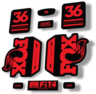 Autocollant de rechange pour fourche Fox 36 2020 Performance Series Rouge (brillant)