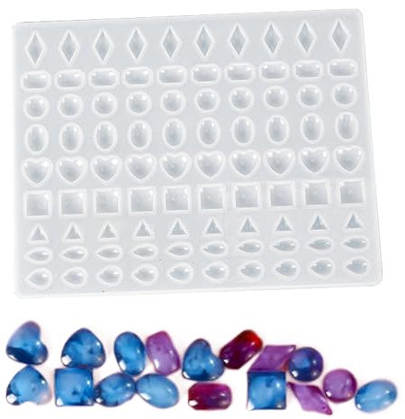 XMYCYuChen One Piece Silicone Gemstone Nugget Epoxy Resin Mold Useful Gem Epoxy Resin Moulds Elegant Jewellery Casting Mould for Art Jewellery Making