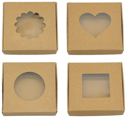 XPEX 4 Stück Geschenkbox mit Deckel,6 * 6 * 1CM geschenk box,Geschenkverpackungskasten,Gift Box,Geeignet für Vatertag, Muttertag, Ostern, Valentinstag,Geburtstagsverpackung,Weihnachten und Halloween