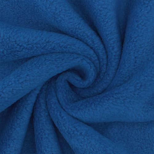 Polarfleece Stoff Antipilling zum Nähen, Polar-Fleece-Stoff als Meterware, uni royalblau (Länge am Stück: ab 100cm / Breite: 150cm)