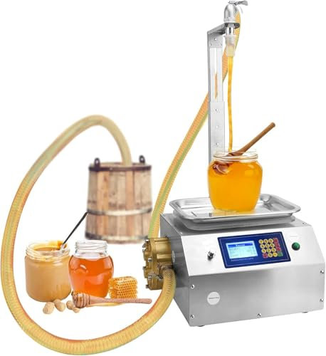 Upgraded Liquid Filling Machine- 20ml-10000ml Volume Bottle Filling Machine Automatic Digital Honey Paste Bottle Filler Electric Weighing Filler Pump for Juice Cosmetic Oil Tahini Viscous Cream~/