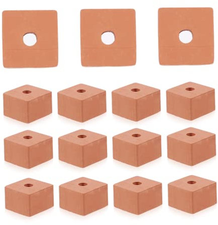 BESTonZON 20St dekorative Ziegel Puppenhauszubehör Mini-Zubehör Mini-Zement Miniatur-Dinge Mini- Spielzeug für Kinder kinderspielzeug Mauerziegelmodell Mini-Bausteinmodell Keramik Orange