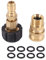 Ronlok Juego adaptador para hidrolimpiadora, M22 14 mm giratorio sobre racor métrico M22, M22-14 giratorio + enchufe de 3/8 pulgadas, conexión rápida de 3/8 pulgadas + kit de conexión rápida M22