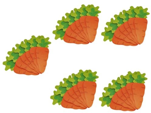 TOPBATHY 5 Juegos Bolsa De Cuchillo Y Tenedor De Zanahoria Soporte para Cubiertos Porta Cubiertos Encimera Paraca Bandejas De Cubiertos Cuchara Cesta Tela De Fieltro Orange 6 Piezas * 5