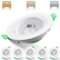 LED Einbaustrahler 230V Dimmbar 6er Set, 30° Schwenkbare 70-80mm Lochmaß 7W Ultra Flach IP44 Spots Warmweiß Neutralweiß Kaltweiß Deckenspots für Badezimmer Küche Wohnzimmer, Weiss,6 Pack