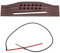 Heiikiuy Gitarrensattel Piezobrücke roter Tonabnehmer Stick & Gitarrensteg, 12-saitig, Palisander, Akustikgitarre, Stegsattel