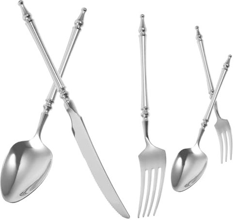 PHENOFICE Cubiertos De Acero Inoxidable Stainless Steel Cutlery Knife and Fork Dinnerware for Home Use Cucharas y Tenedores Para Comidas Occidentales