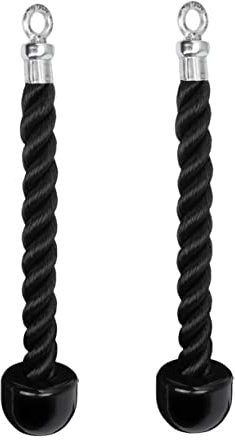 TOYANDONA 2pcs Triceps Rope Single Grip Pull down Bicep Rope Exercises Attachment Device Gym Cable Accessories for Workout Fitness Heavy Duty Handle