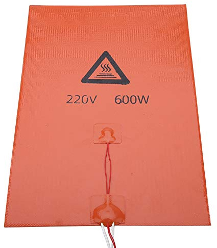 Tampon de Réchauffement de Lit Chaud en Silicone Chaud pour une Imprimante 3D, Portez-vous Résistant aux Professionnels (12V 120W 120*120mm) (220V 200W 200*200mm) (220V 750W 200 * 300 mm) (220V 600W