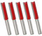 Boxonly 5PCS 1/2'' Shank Straight Router Bits – 50.8mm TCT Double Blade Carbide Cutter Set for MDF, Cabinets, Hardwood Worktops, Slot Cutting, Mortising and Trimming